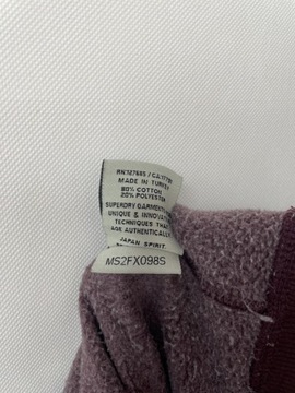 Bluza rozsuwana z kapturem SuperDry XXL burgundowa