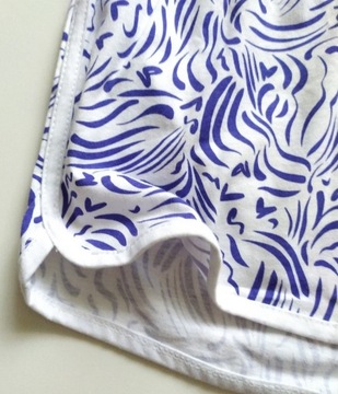 Niebiesko-białe krótkie spodenki od piżamy, szorty
