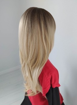 Peruka blond ombre z pasemkami