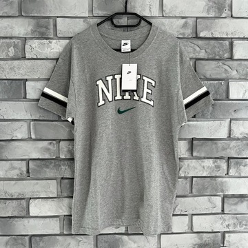 Koszulka t-shirt Nike haft logo tee central swoosh air tech drill szara