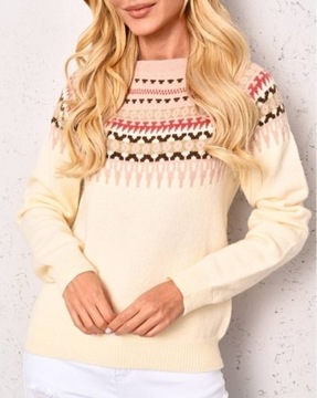 Sweter w Norweskie Wzory w Swetry damskie - Allegro.pl