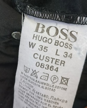 Hugo Boss stretch custer czarne jeansy 35/34 XL