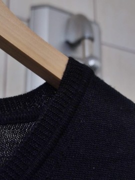 sweter sweterek wełniany czarny Lacoste L XL spo