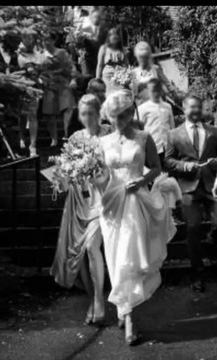 Suknia ślubna koronka muślin rozm. 36 38 vintage