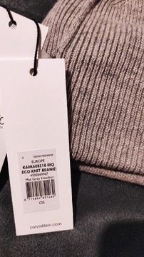 Calvin Klein czapka z wełną i kaszmirem