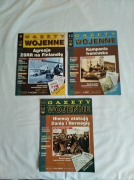 Gazety wojenne Nr 8, 10, 12