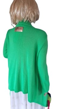 Sweter/narzutka z kolorowymi frędzlami
