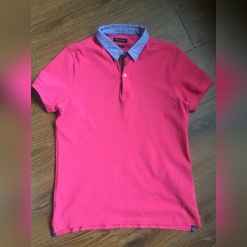 Massimo Dutti różowa koszulka polo M