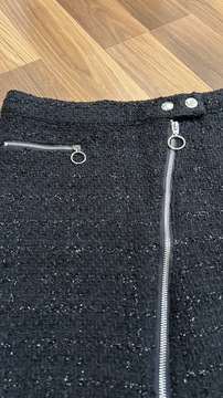 Spódnica mini z błyszczącą nicią Sinsay rozmiar XS