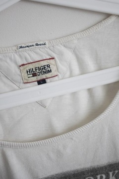 Biały t-shirt koszulka oversize Tommy Hilfiger L