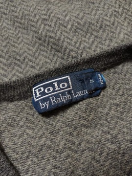 Polo Ralph Lauren sweter w serek w jodełkę merino