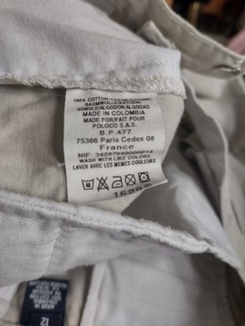 Spodnie Polo Chino Ralph Lauren proste dżinsy jasne beż eleganckie 