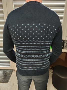 Super wełniany sweterek Adidas rozm L/XL 