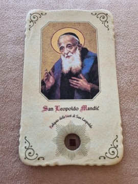 relikwia obrazek Leopold Mandić 