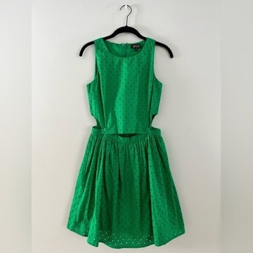 sukienka zielona azurowa letnia topshop 36