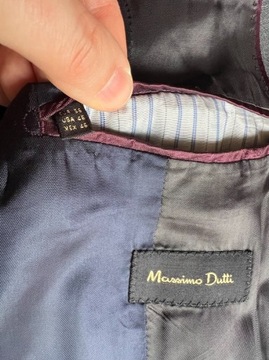 Massimo Dutti szary garnitur krata