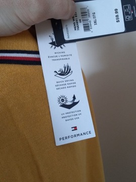 TOMMY HILFIGER KOSZULKA POLO MĘSKA 3XL MIODOWA