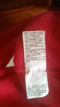 Benetton  Elegancki damski dłuższy sweterek z wełny, 100% Merino, Roz. M-L