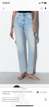 Spodnie Zara straight rozmiar 34