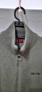 Bluza sweter Levi's khaki 38 M męski zamek bdb