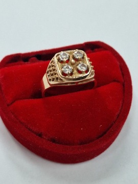 Złoty sygnet/pierścionek Au 585 4.8g