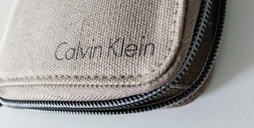 Portfel męski Calvin Klein ciemny beż 11cmx11cm 