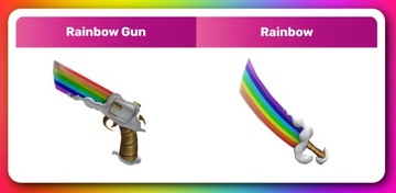 Roblox Murder Mystery 2 Rainbow Set