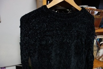 Sweterek welurowy czarny Mohito r.XS