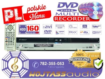 Nagrywarka Pioneer DVR-540H HDD pilot Recorder PL