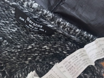 Sweter Z ROZDARCIAMI Tunika czarne 40 Bershka