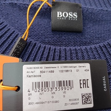 Sweter Hugo Boss granatowy rozm.L nowy org.