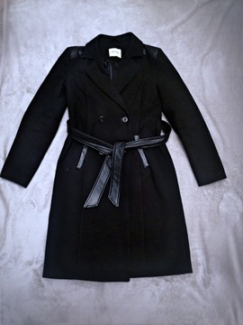 Płaszcz czarny zimowy Orsay