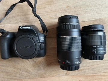 Canon Eos 250D + torba i dwa obiektywy 