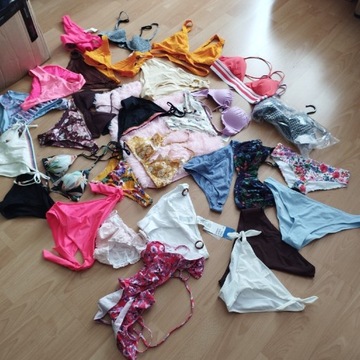 Stroje kąpielowe bikini mix zestaw piękne h&m 