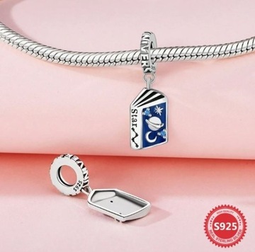 charms zawieszka pandora srebro s925 księga