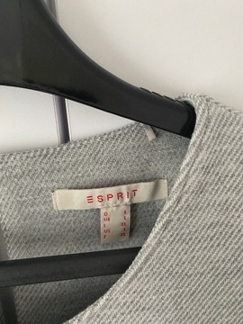 Sukienka szara dresowa prążkowana Esprit XL