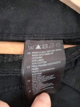 Lniane spodnie H&M, r. M