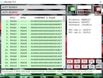 Program Usuwanie DTC Tylko BŁĘDY Xdecoder 10.3