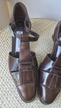 Oryginalne buty Pollini,wizytowe,nat.skóra,brąz 38