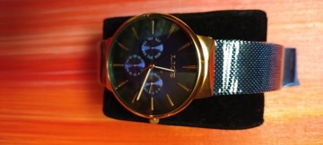 Elegancki zegarek LIGE błękit oceanu