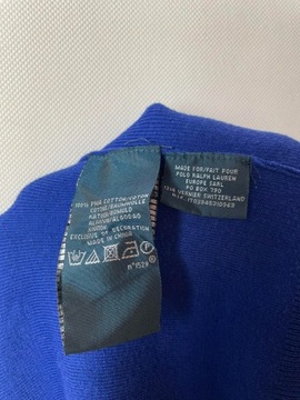 Sweter w serek Polo Ralph Lauren S pasuje na M niebieski