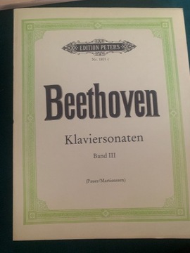 Beethoven Klaviersonaten Band III. Edition Peters.