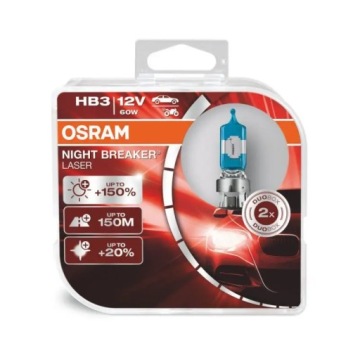 Лазерные лампы OSRAM HB3 Night Breaker +150% 2 шт.