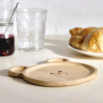 Тарелка BAMBOU, бамбуковый мишка 17х16 см HOMLA