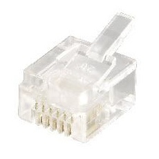 Equip wtyczka RJ-12 6P6C 100 szt. Przezroczysty