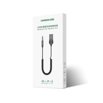АДАПТЕР ПЕРЕДАТЧИКА АВТОМОБИЛЬНЫЙ ПРИЕМНИК USB BLUETOOTH 5.0 КАБЕЛЬ AUX UGREEN