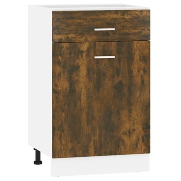 Szafka kuchenna VidaXL odcienie brązu 46 x 50 x 81,5 cm kolor frontu: dąb