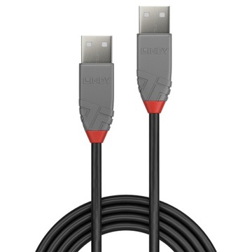 Kabel USB 2.0 typ A-A męski Lindy 36695 5m Anthra