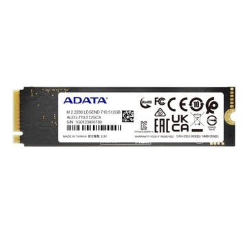 Твердотельный накопитель Adata Legend 710, 512 ГБ, M.2 PCIe