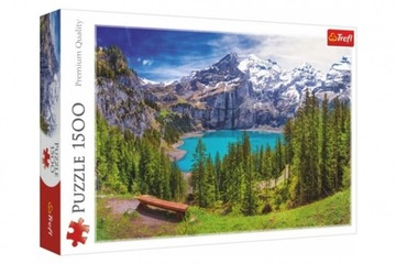 TREFL PUZZLE 1500EL JEZIORO OESCHINEN,ALPY,SZWAJCARIA 26166